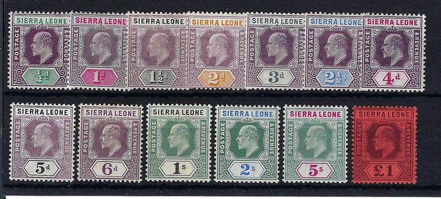 Image of Sierra Leone SG 86/98 UMM British Commonwealth Stamp